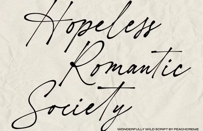 Hopeless Romantic Society Font