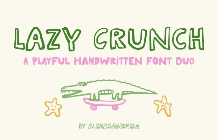 Lazy Crunch Font