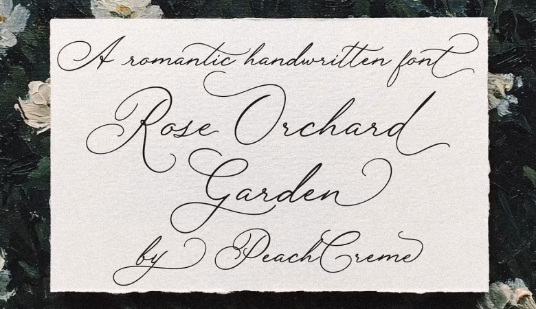 Rose Orchard Garden Font