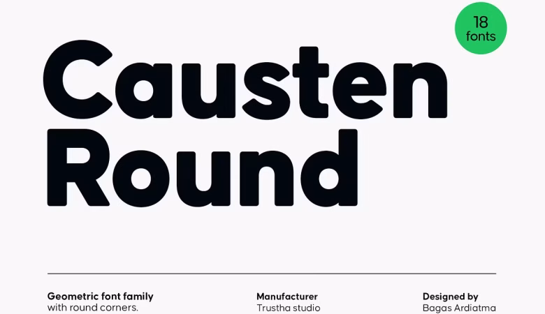 Causten Round Font